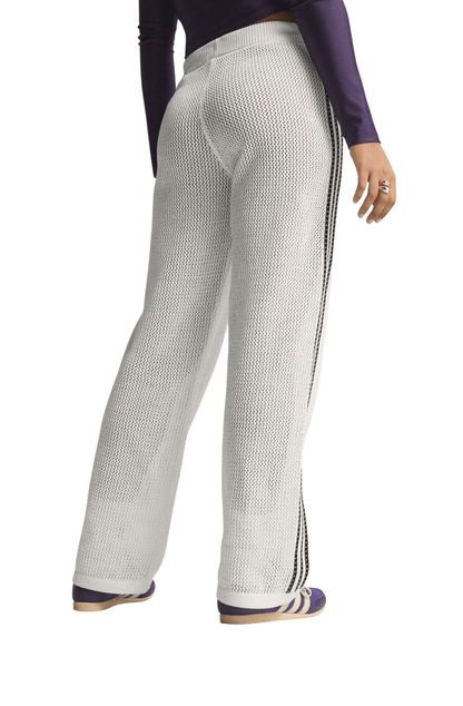 Calça Adidas Crochê Firebird Branco/Preto - NewSkull