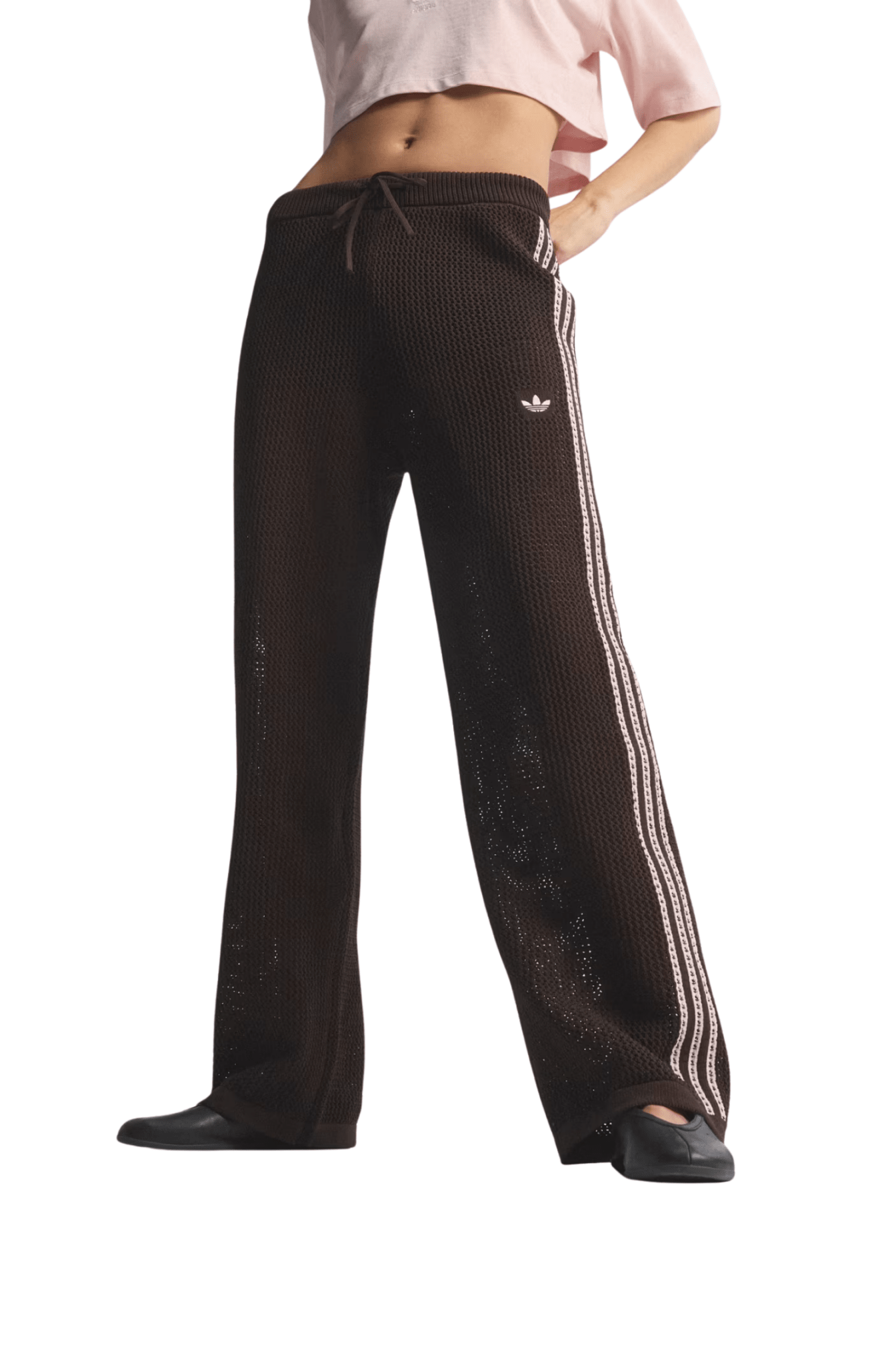 Calça Adidas Crochê Firebird Marrom - NewSkull