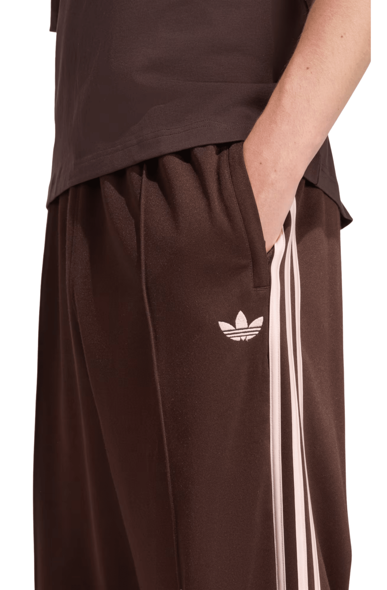 Calça Adidas Firebird Baggy Marrom - NewSkull