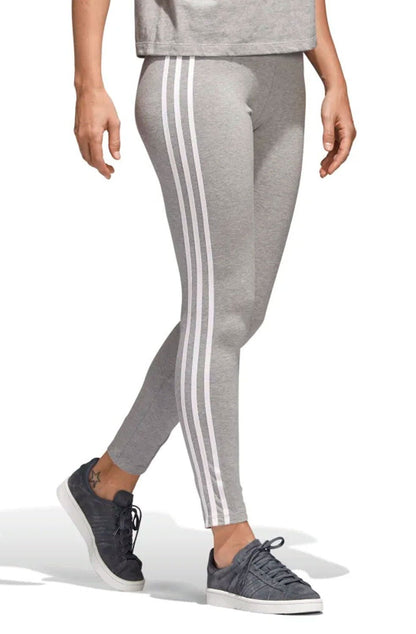 Calça Adidas Legging 3 Stripes Cinza - NewSkull