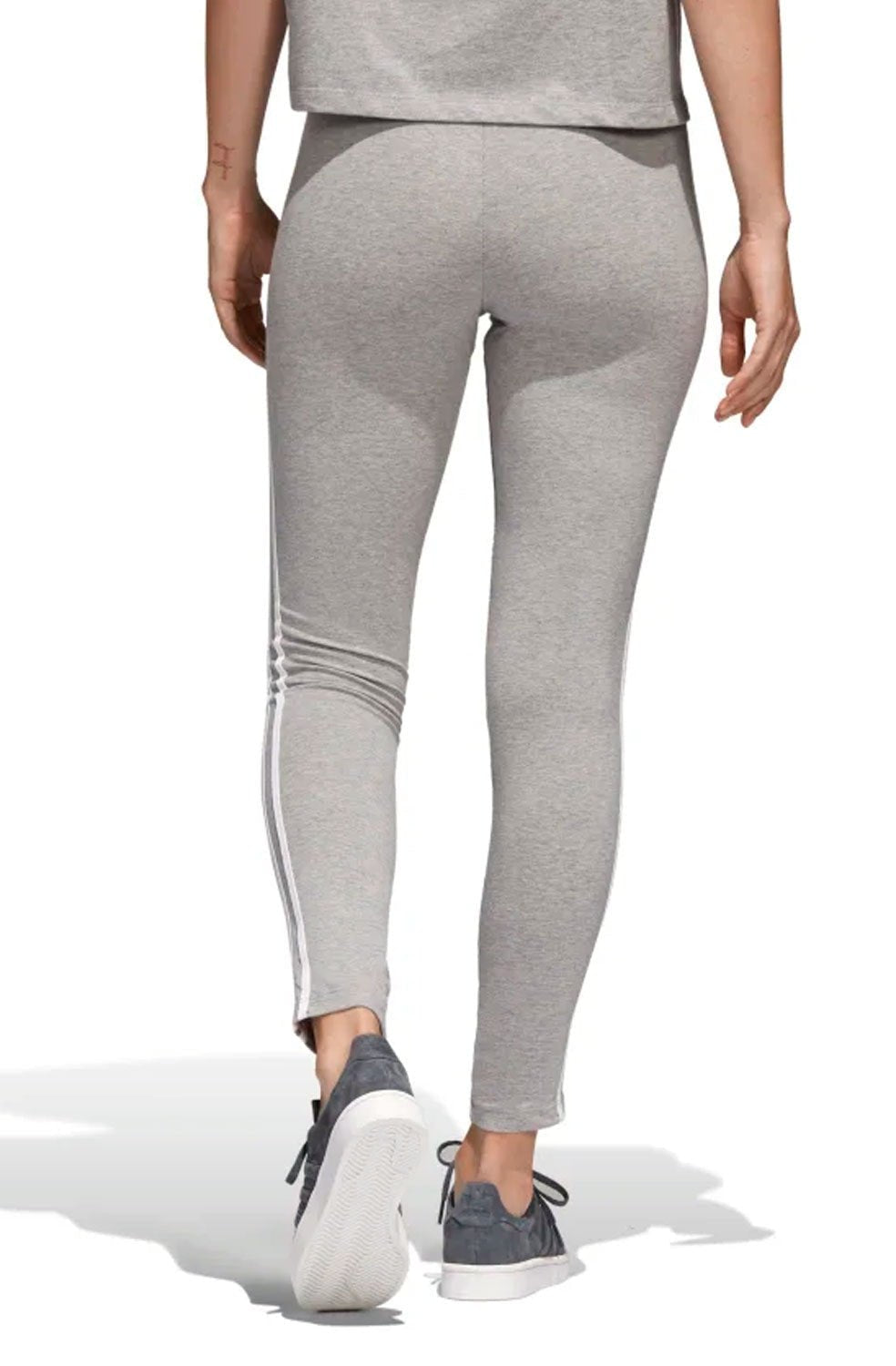 Calça Adidas Legging 3 Stripes Cinza - NewSkull