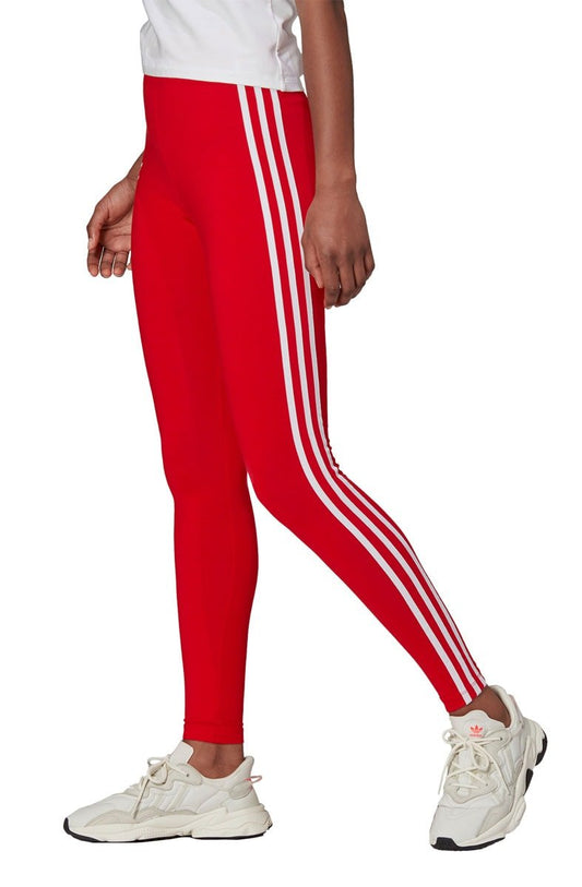 Calça Adidas Legging Adicolor Classics 3 - Stripes 2 Feminina Vermelha/Branca - NewSkull
