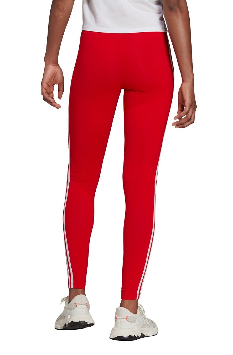 Calça Adidas Legging Adicolor Classics 3 - Stripes 2 Feminina Vermelha/Branca - NewSkull
