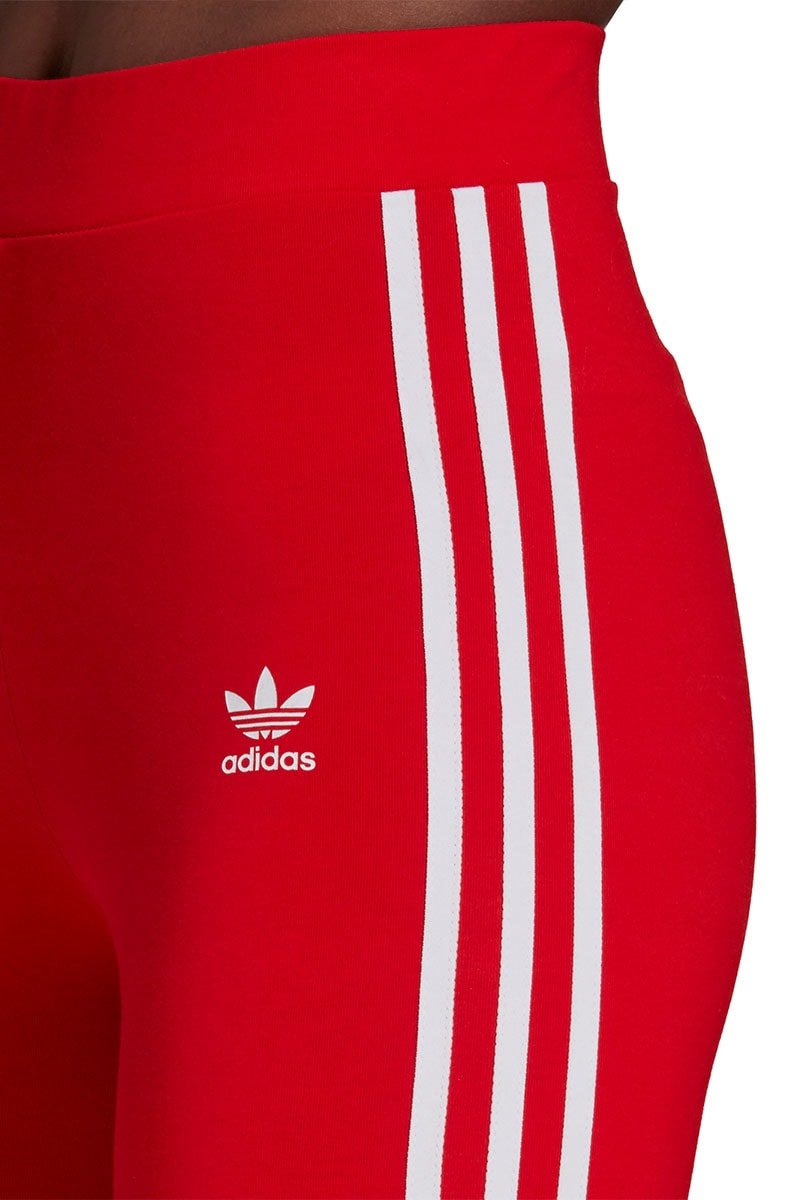 Calça Adidas Legging Adicolor Classics 3 - Stripes 2 Feminina Vermelha/Branca - NewSkull