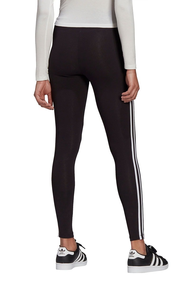 Calça Adidas Legging Adicolor Classics 3 - Stripes Feminina Preta/Branca - NewSkull