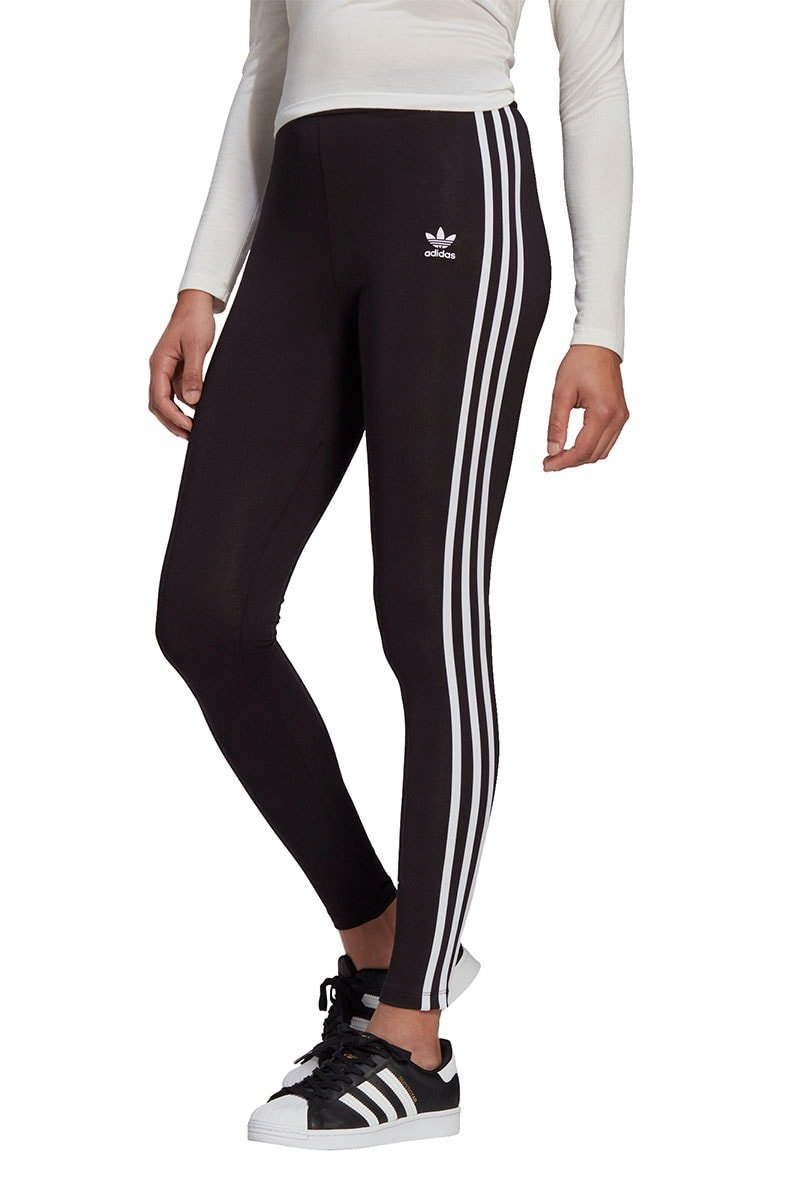 Calça Adidas Legging Adicolor Classics 3 - Stripes Feminina Preta/Branca - NewSkull