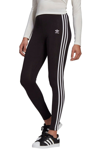 Calça Adidas Legging Adicolor Classics 3 - Stripes Feminina Preta/Branca - NewSkull