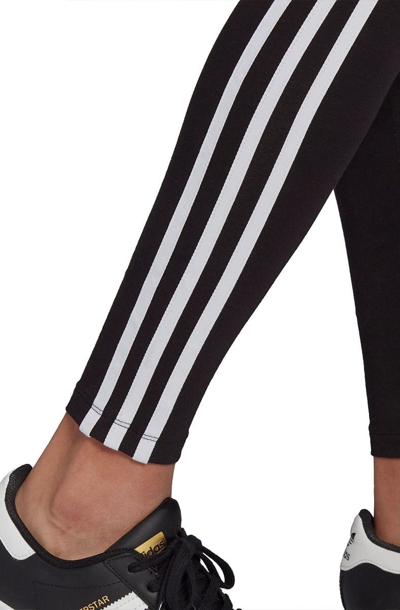 Calça Adidas Legging Adicolor Classics 3 - Stripes Feminina Preta/Branca - NewSkull