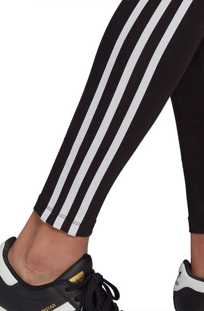 Calça Adidas Legging Adicolor Classics 3 - Stripes Feminina Preta/Branca - NewSkull