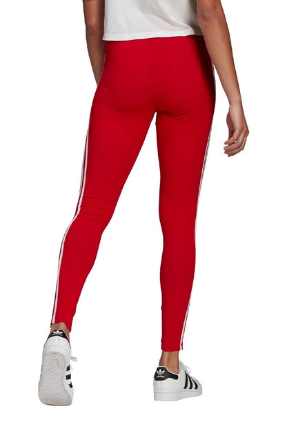 Calça Adidas Legging Adicolor Classics 3 - Stripes Feminina Vermelha/Branca - NewSkull