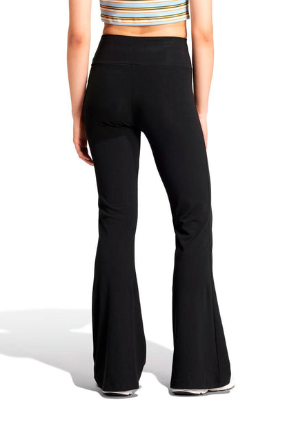 Calça Adidas Legging Essentials Rib Flared Preto - NewSkull