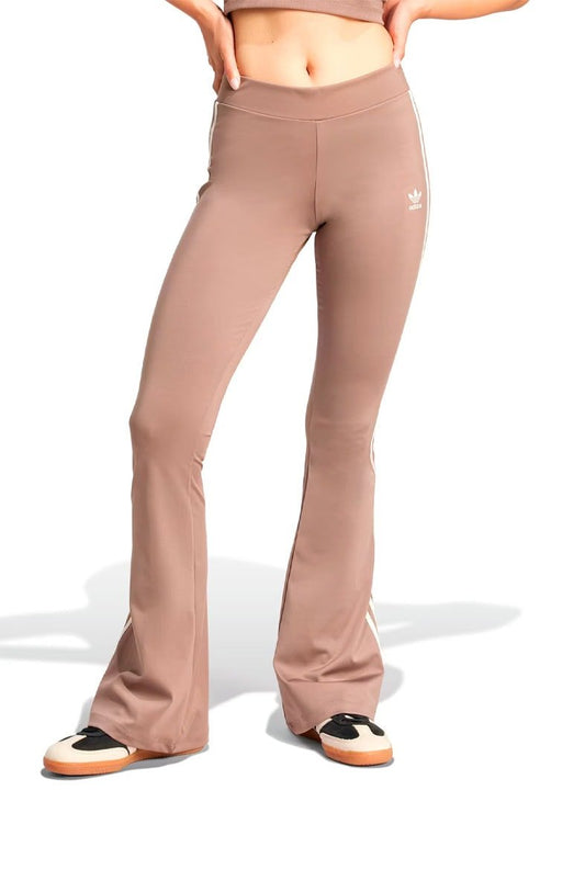 Calça Adidas Legging Flared Marrom/Branco - NewSkull