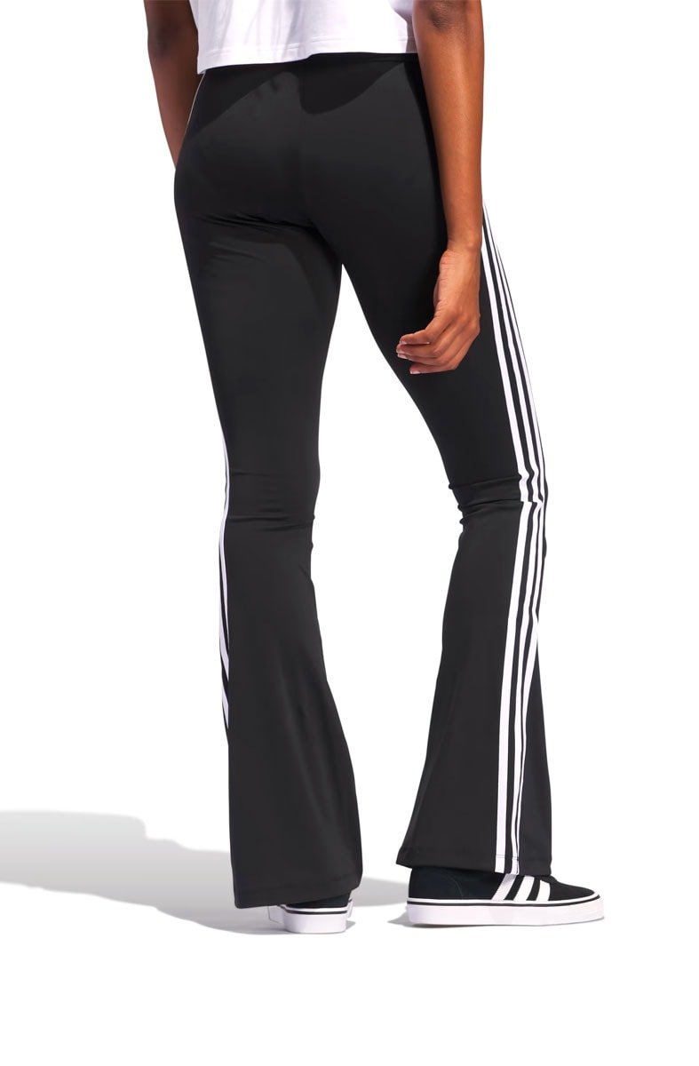 Calça Adidas Legging Flared Preto/Branco - NewSkull