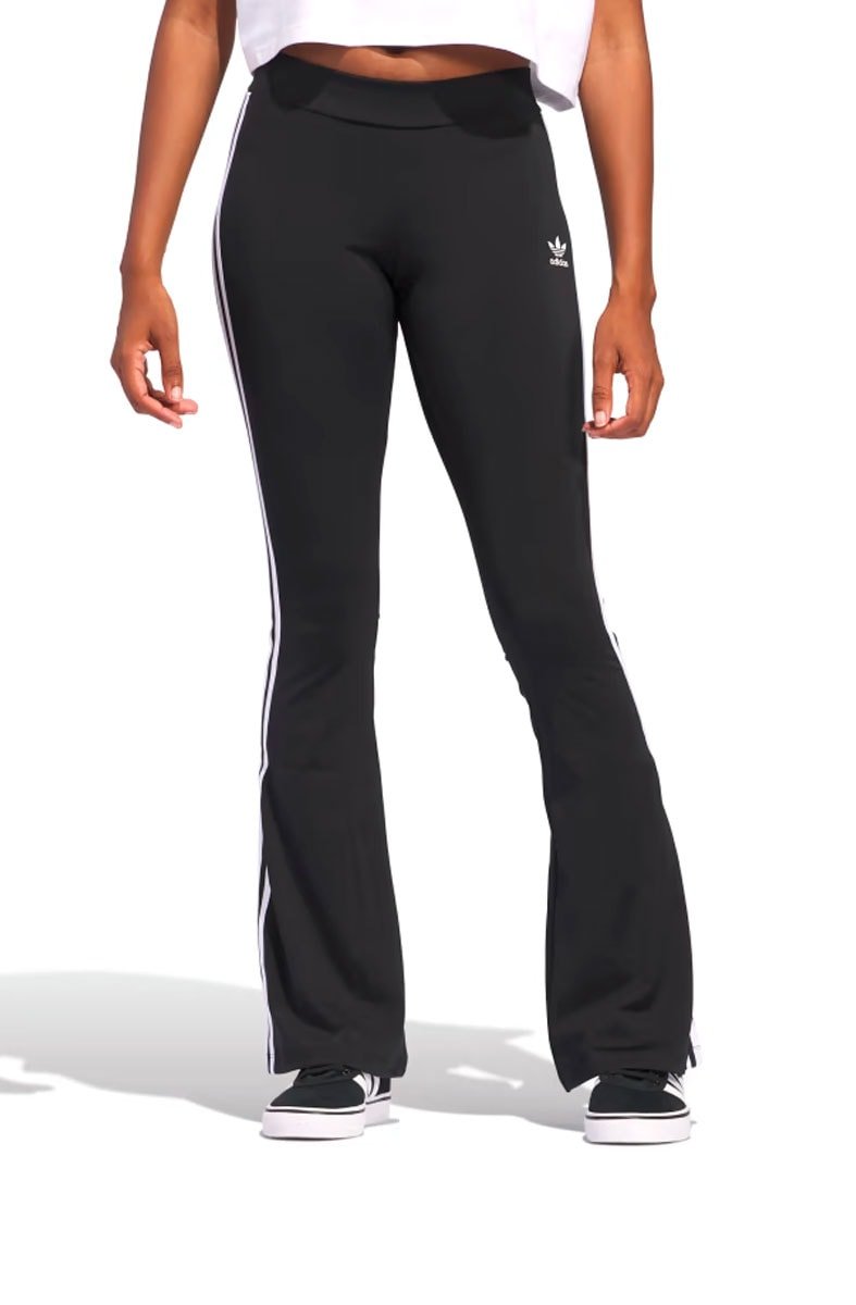Calça Adidas Legging Flared Preto/Branco - NewSkull