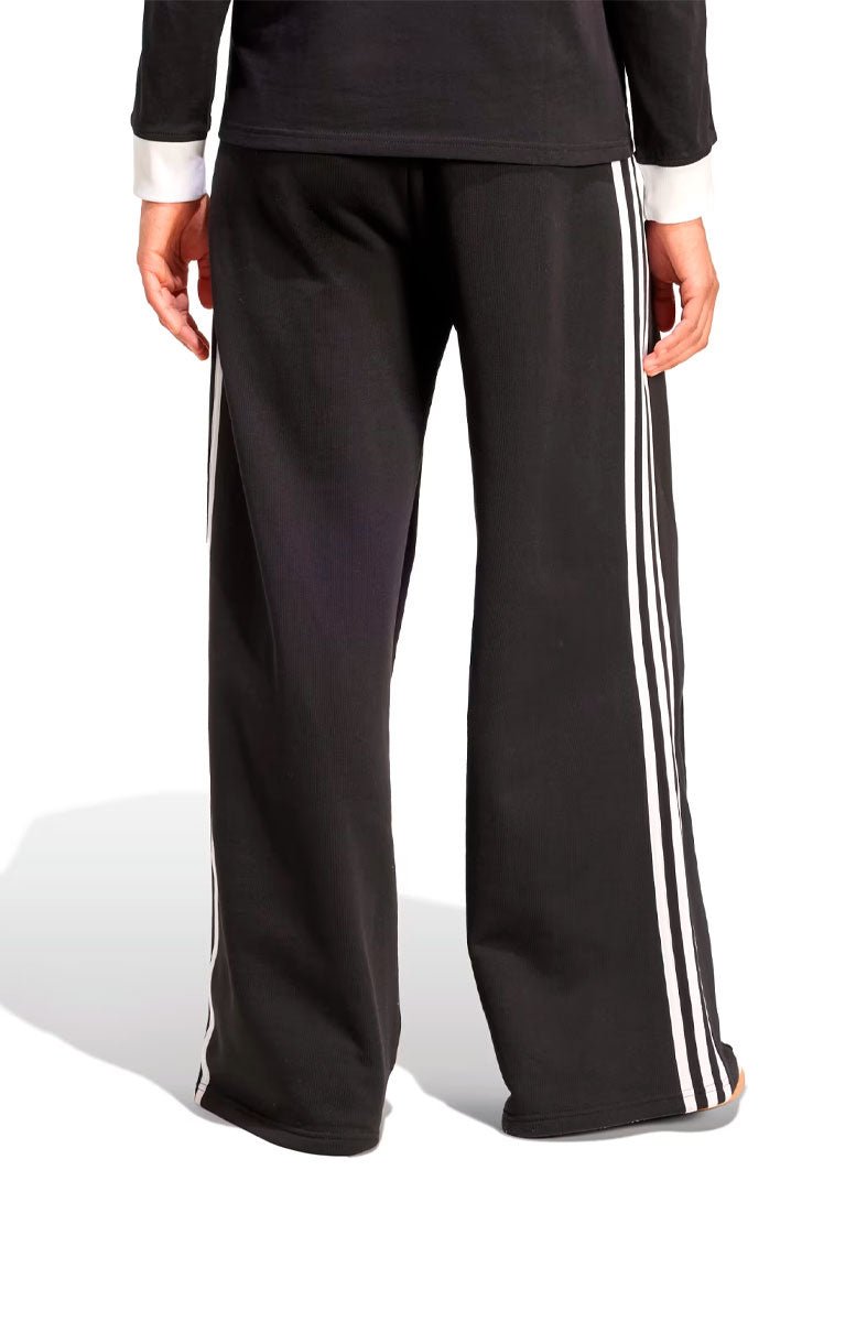Calça Adidas Moletom Adicolor Wide 3 - stripes Preto/Branco - NewSkull