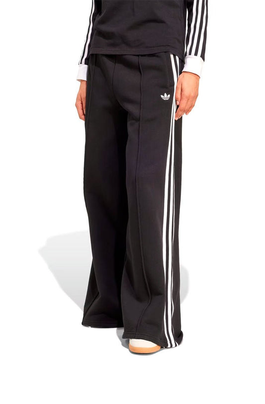 Calça Adidas Moletom Adicolor Wide 3 - stripes Preto/Branco - NewSkull