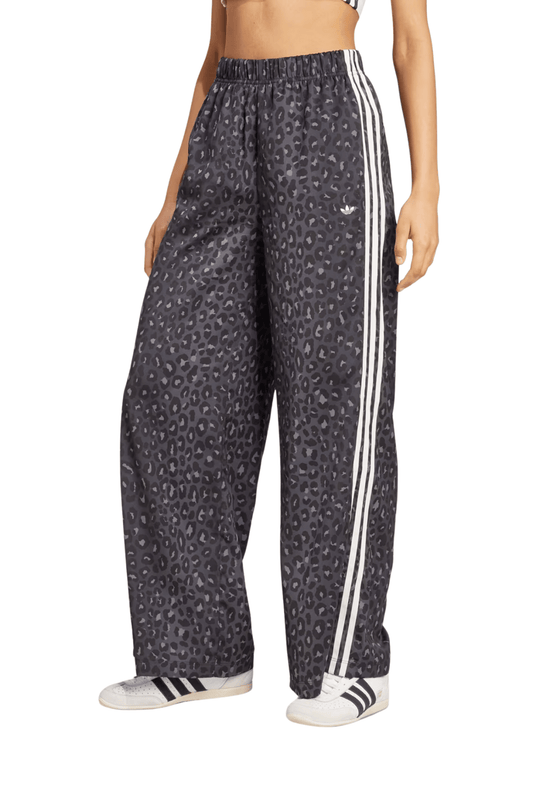 Calça Adidas Originals Wide Leg Cetim Cinza - NewSkull