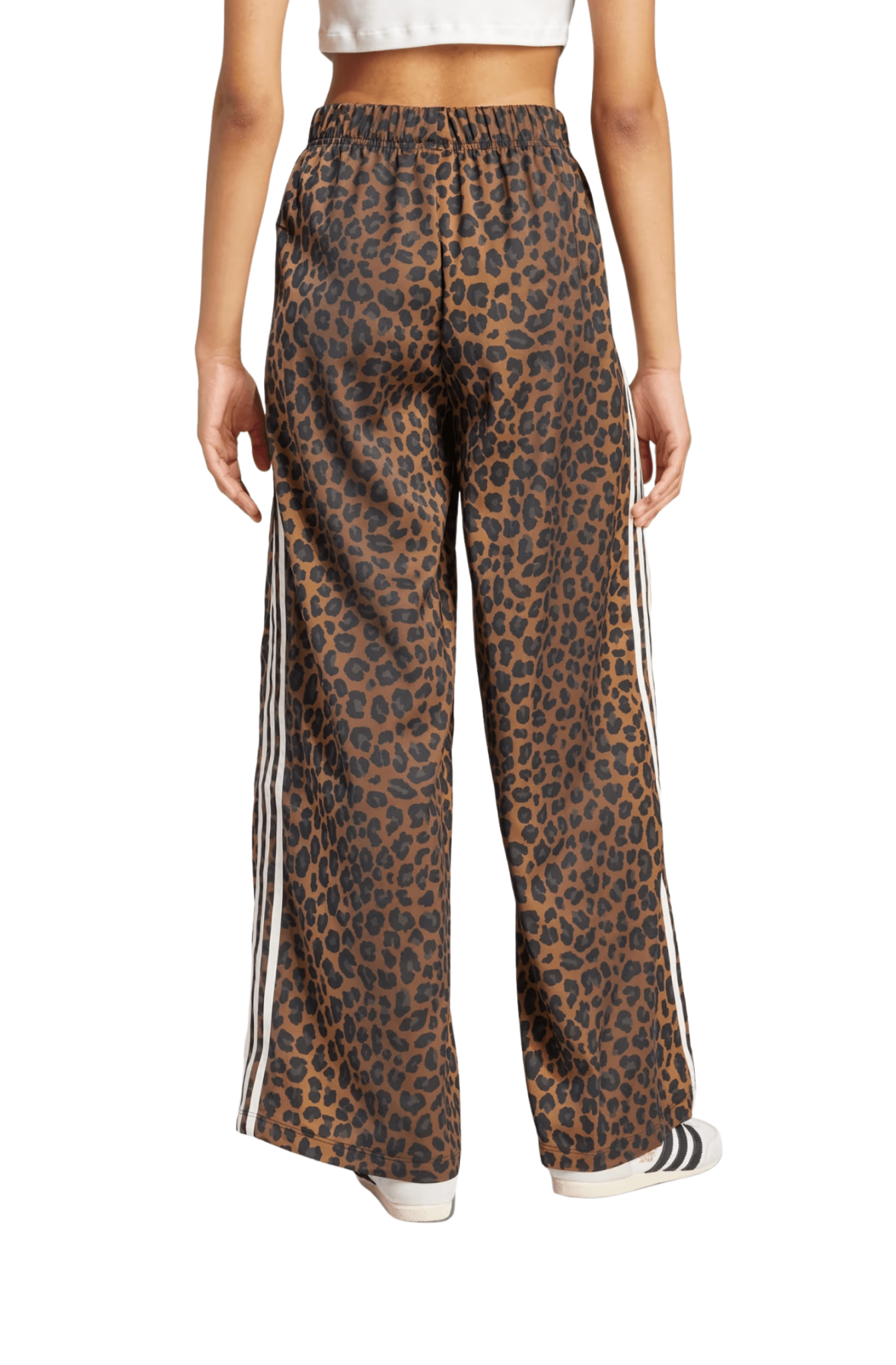 Calça Adidas Originals Wide Leg Cetim Marrom - NewSkull