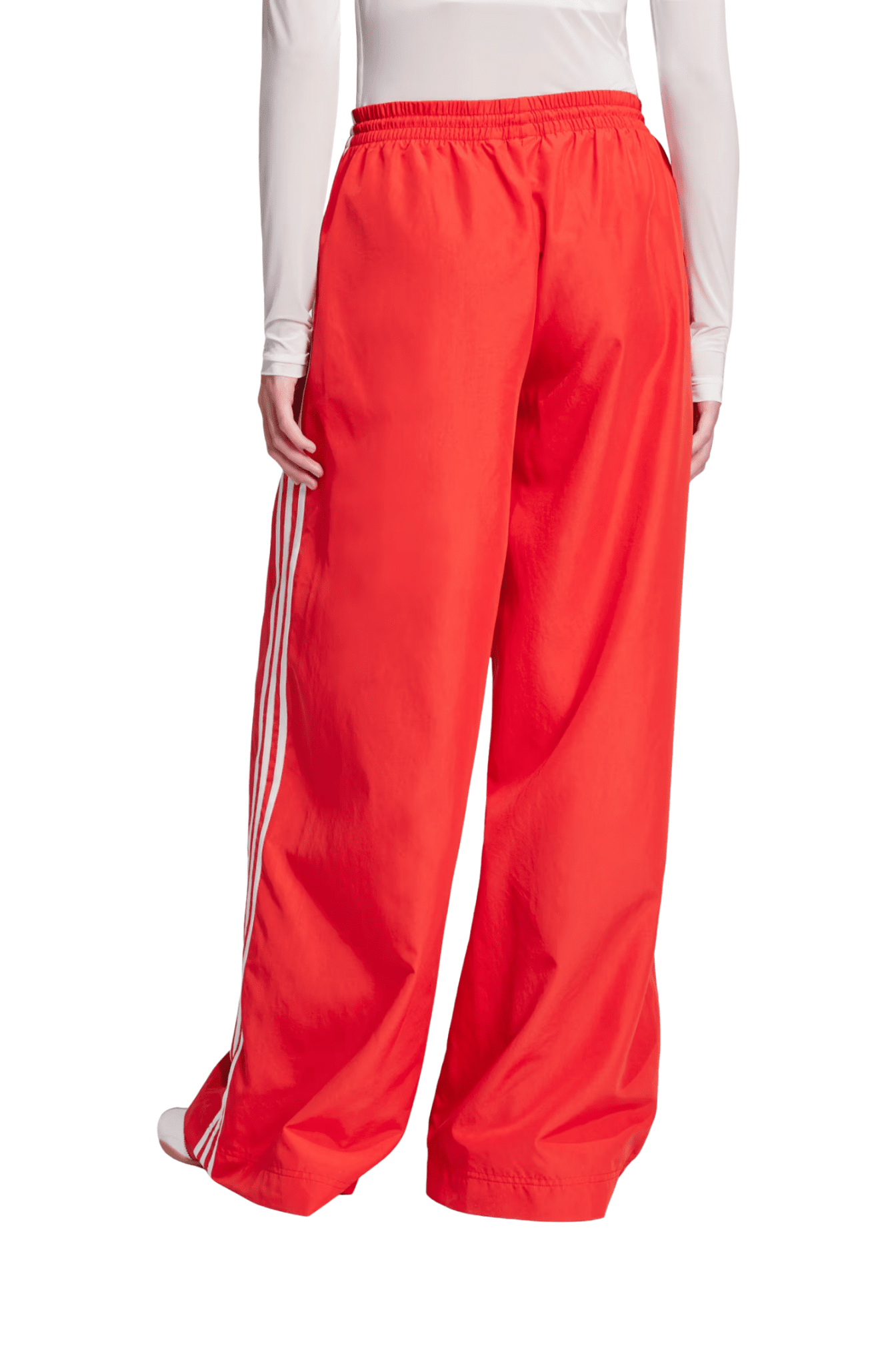Calça Adidas Oversized Adicolor Firebird Vermelho/Branco - NewSkull