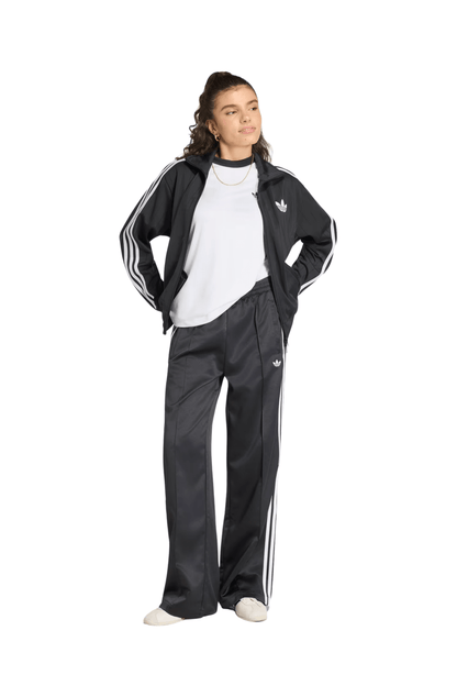 Calça Adidas Satin SST Loose Track Pant Preto/Branco - NewSkull