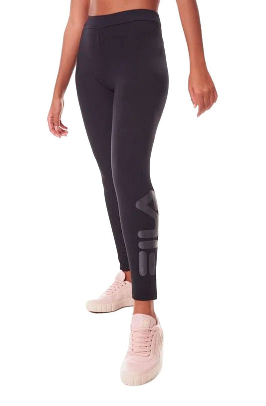 Calça Fila Legging Letter Feminina Preta/Preta - NewSkull