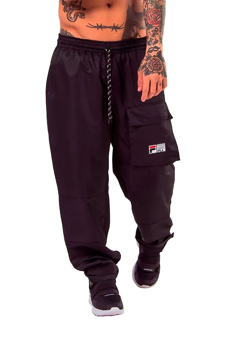 Calça Fila White Rock Preta/Branca - NewSkull