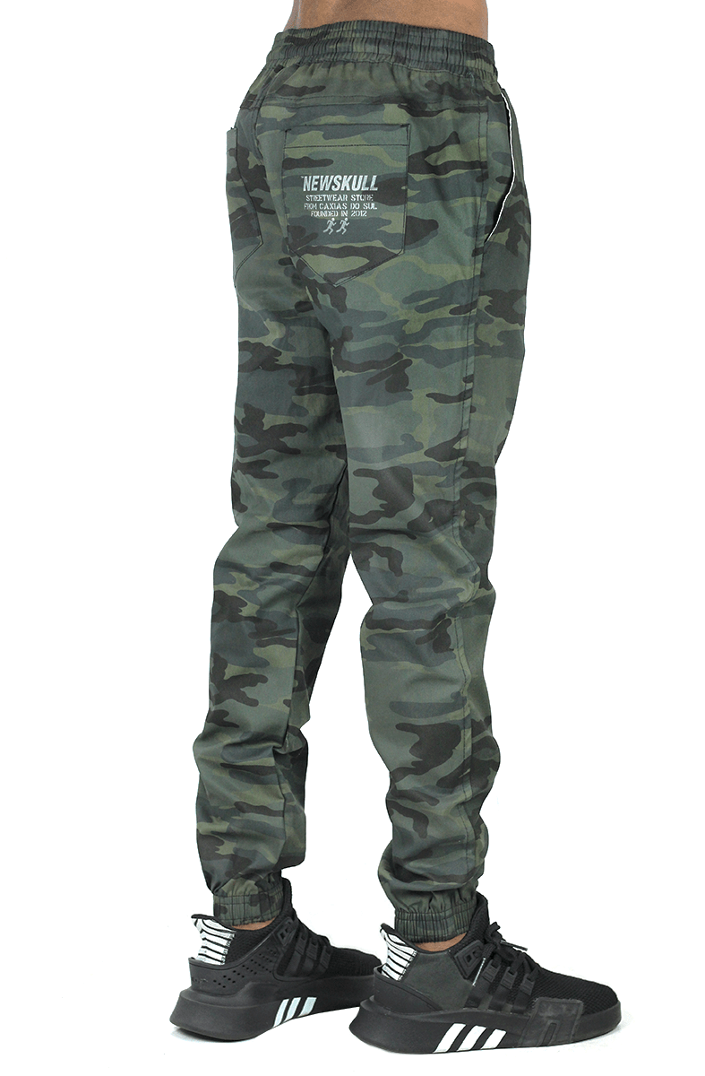 CALÇA JOGGER NEWSKULL CAMUFLADA VERDE - NewSkull