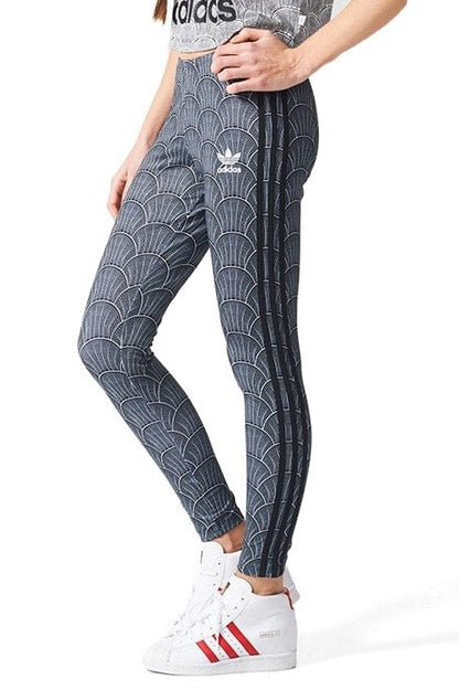 Calça Legging Adidas Shell AOP Feminino Cinza - NewSkull