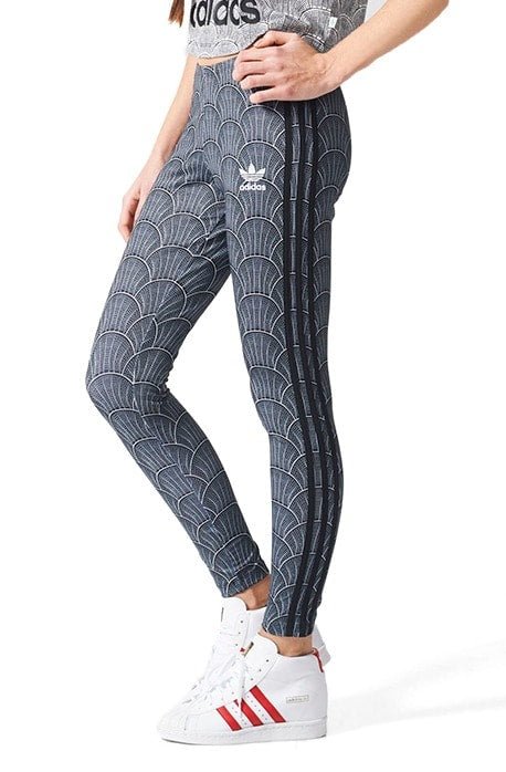 Calça Legging Adidas Shell AOP Feminino Cinza - NewSkull