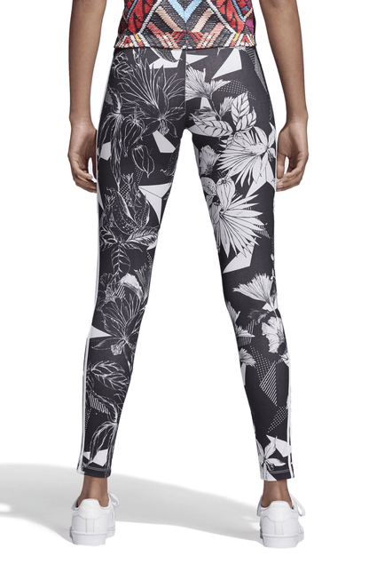 Calça Legging Adidas X Farm Floral Feminina Preta - NewSkull
