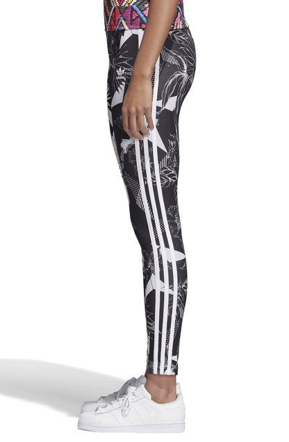 Calça Legging Adidas X Farm Floral Feminina Preta - NewSkull