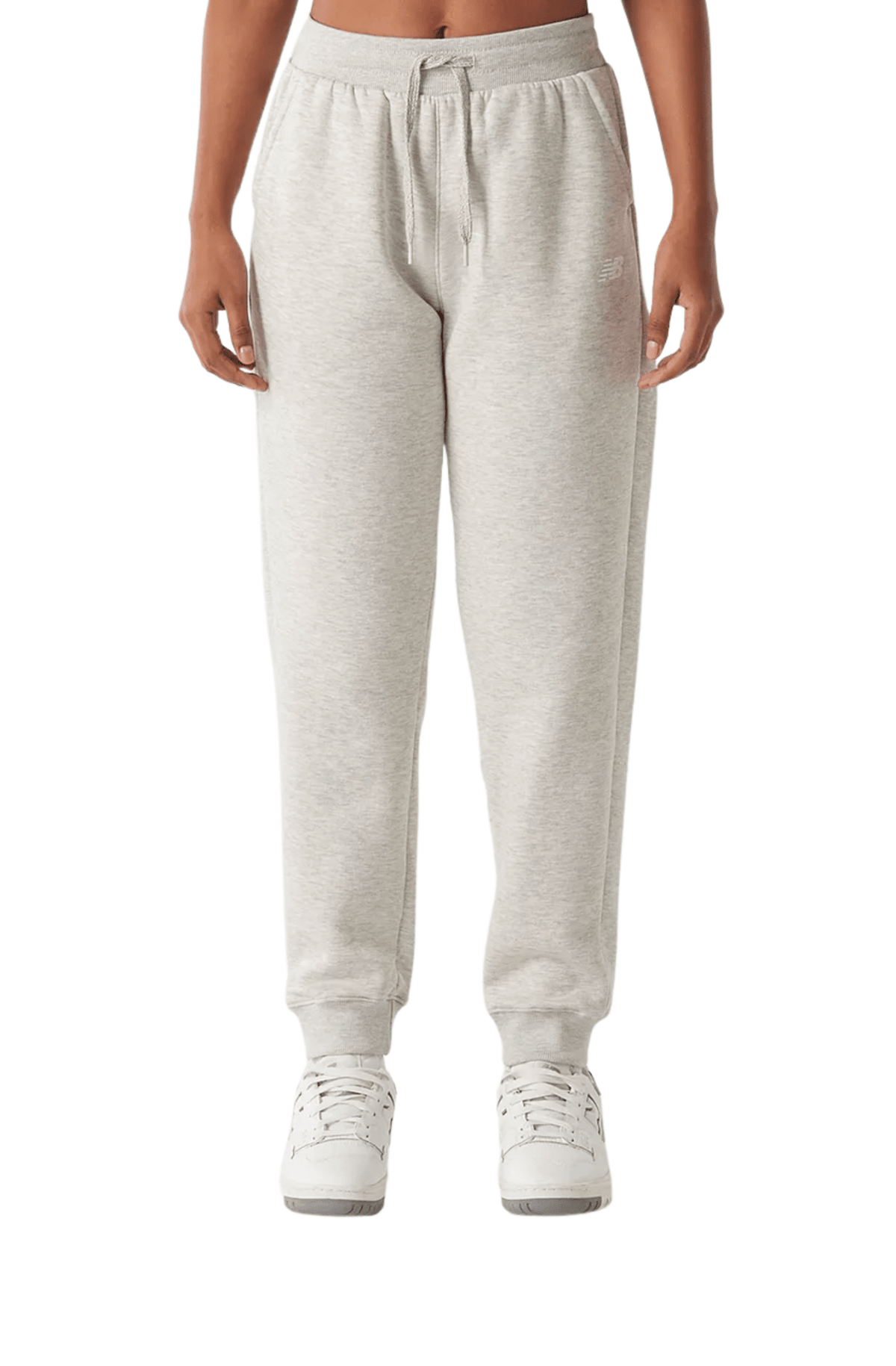 Calça New Balance Felpa Essentials Feminino Cinza Mescla - NewSkull
