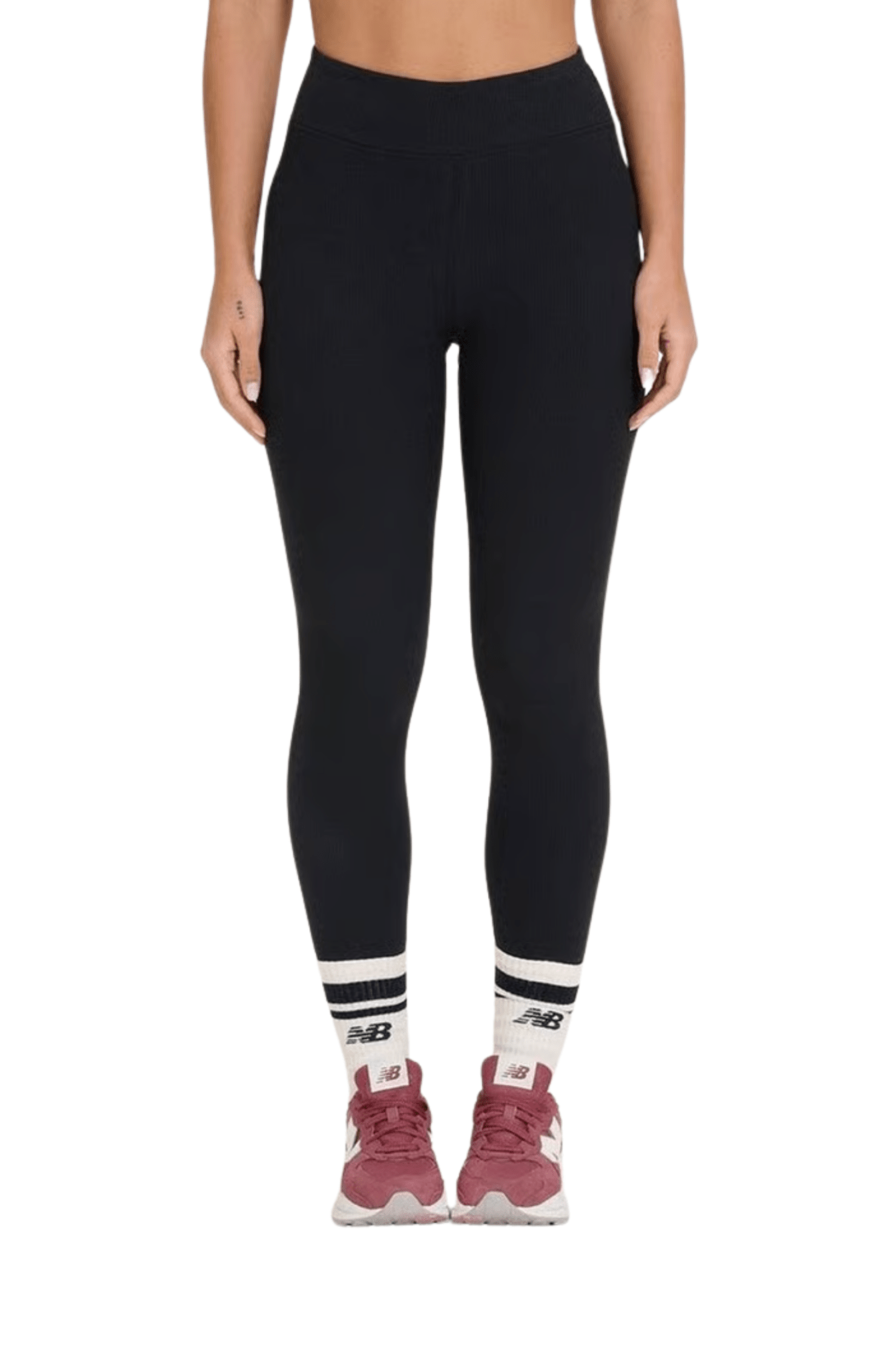 Calça New Balance Legging Canelada Small Logo Preto - NewSkull