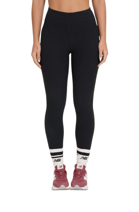 Calça New Balance Legging Canelada Small Logo Preto - NewSkull