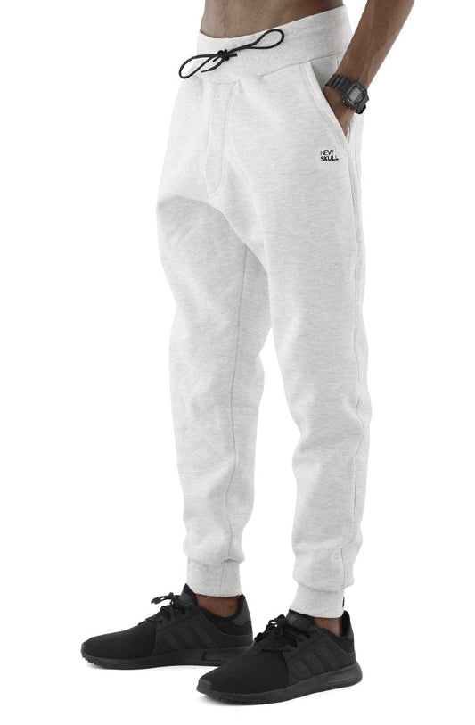 Calça NEWSKULL Moletom Jogger Cinza Clara - NewSkull