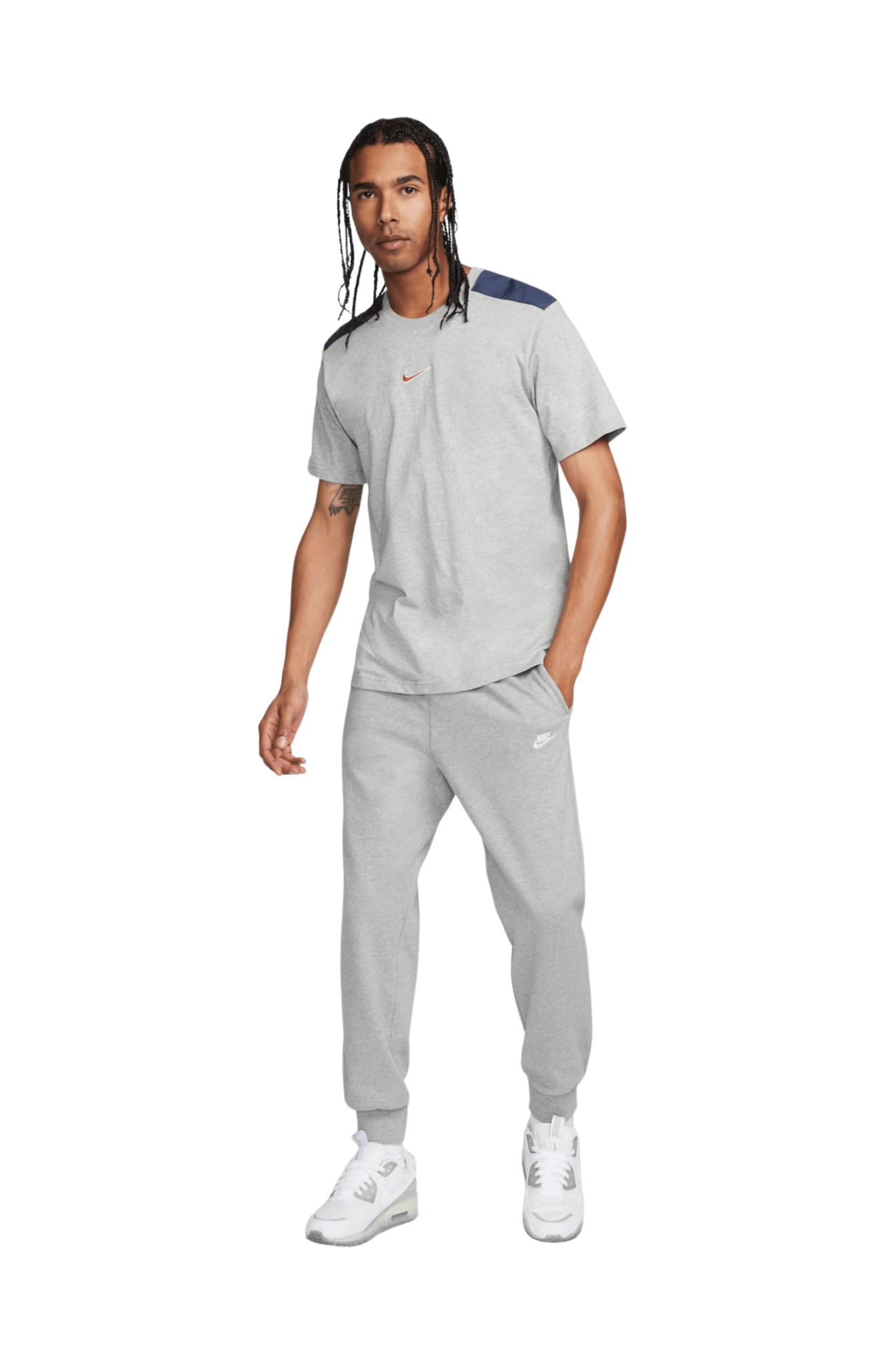 Calça Nike Club Knit Masculino Cinza - NewSkull