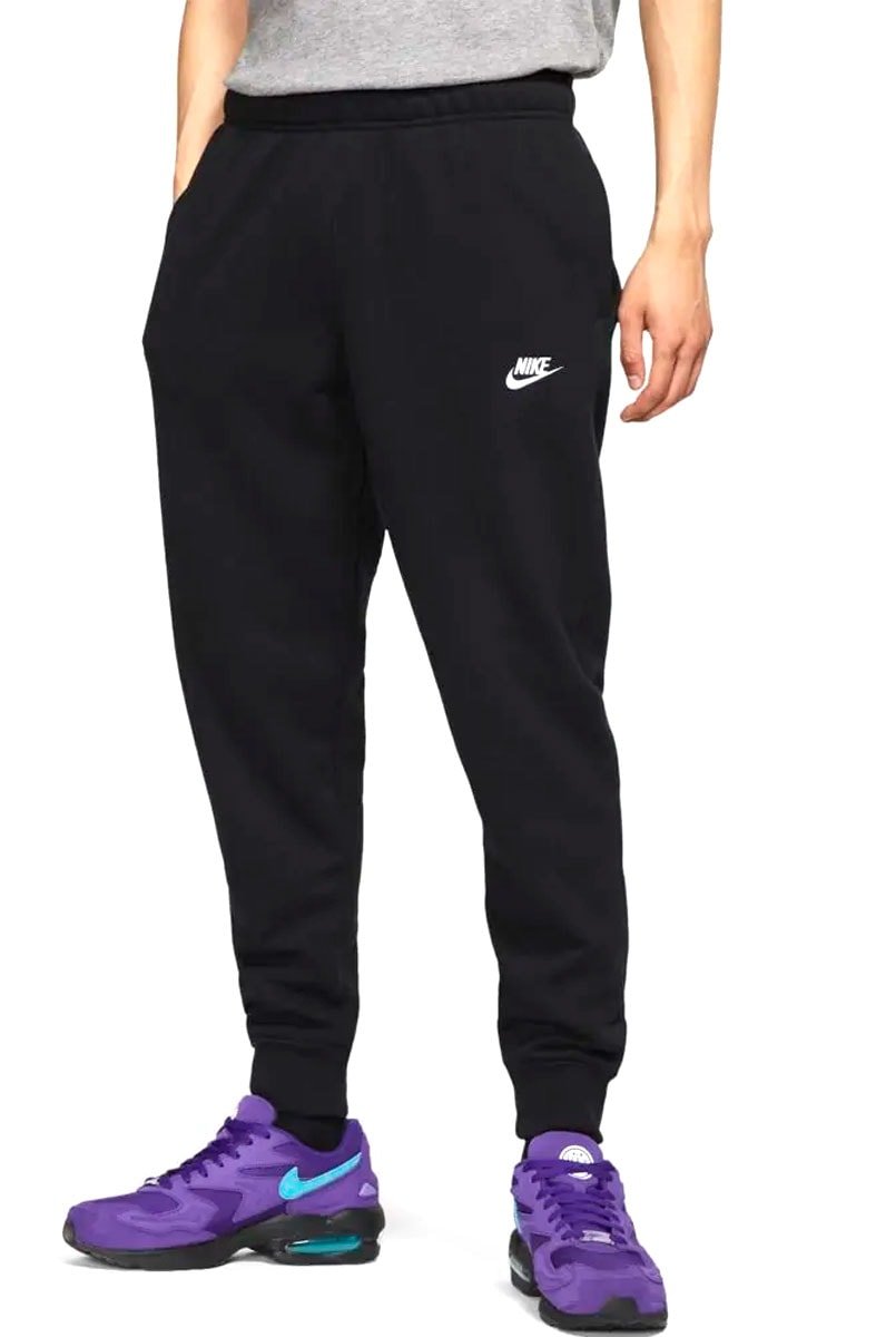Calça Nike Jogger Moletom Sportswear Club Preto/Branco - NewSkull