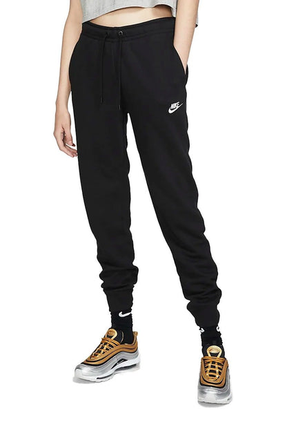 Calça Nike Moletom Sportswear Essential Feminina Preta/Branca - NewSkull