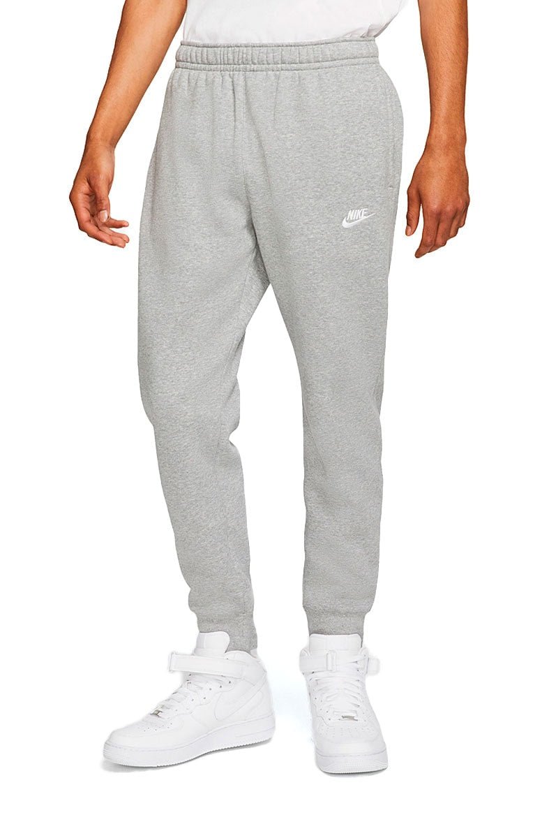 Calça Nike Sportswear Club Jogger Moletom Cinza/Branca - NewSkull