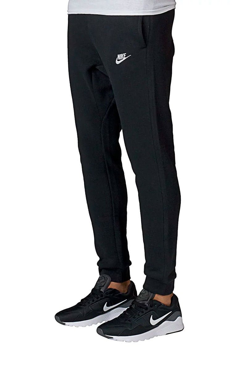 Calça Nike Sportswear Club Jogger Moletom Preta/Branca - NewSkull