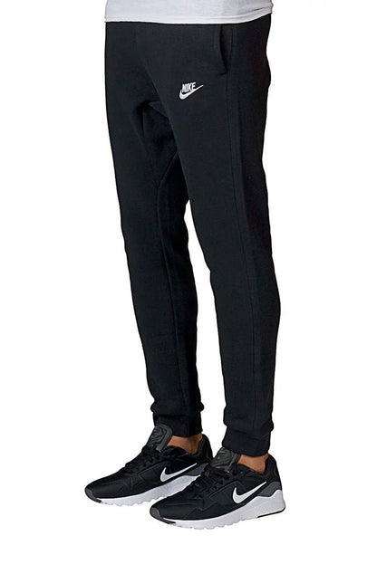 Calça Nike Sportswear Club Jogger Moletom Preta/Branca - NewSkull