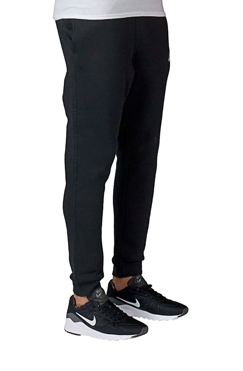 Calça Nike Sportswear Club Jogger Moletom Preta/Branca - NewSkull