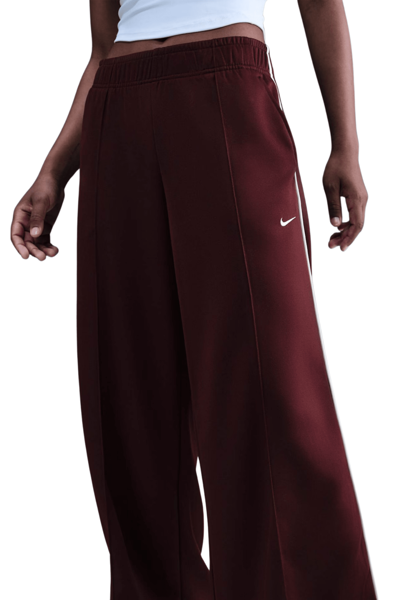Calça Nike Sportswear Wide Leg Feminino Vinho - NewSkull