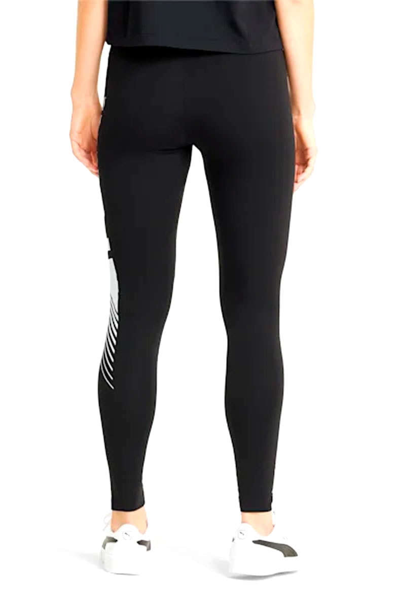 Calça Puma Legging Ess Graphic Feminina Preta/Branca - NewSkull