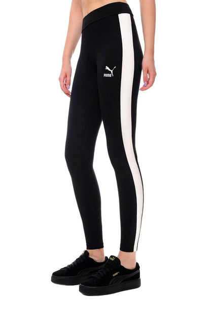 Calça Puma Legging Iconic T7 MR Feminina Preta/Branca - NewSkull