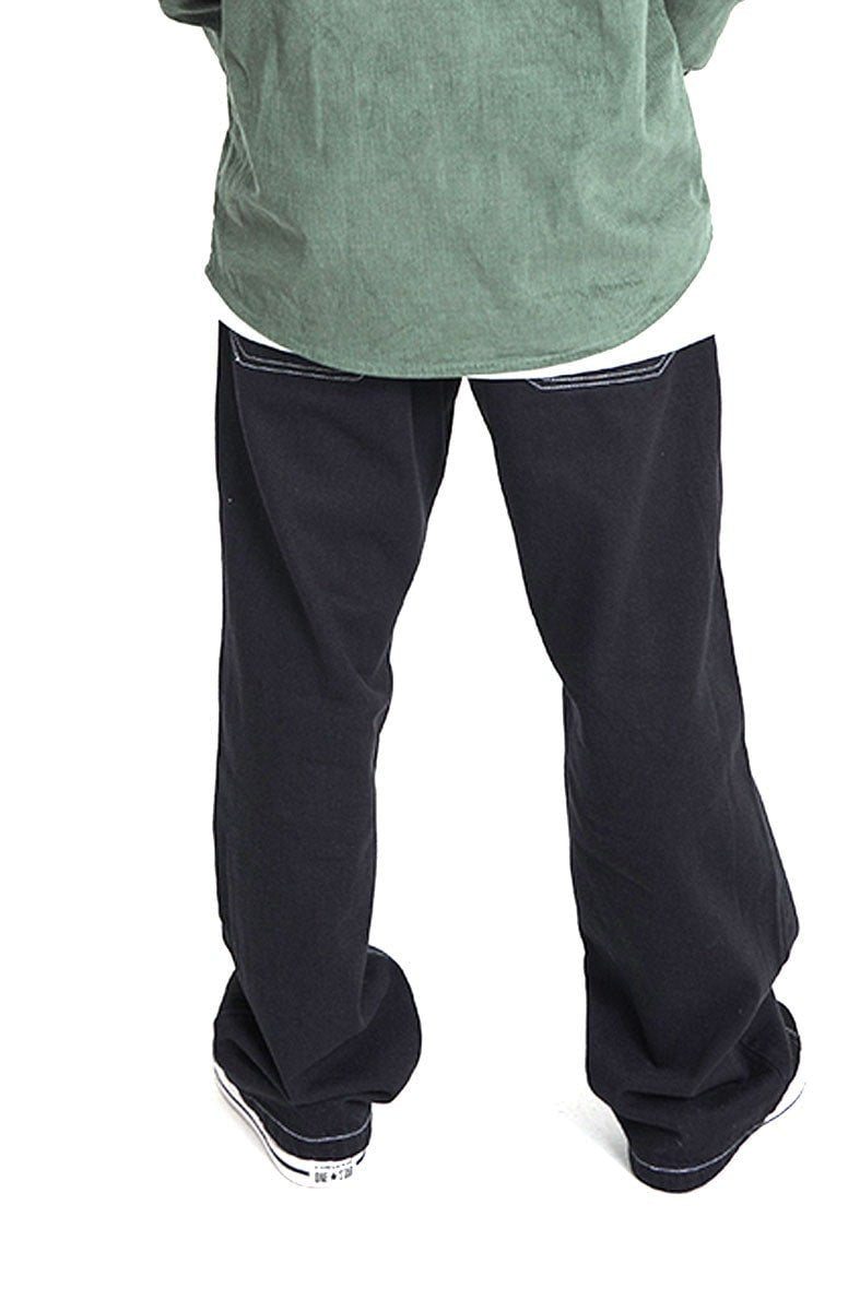 Calça TUPODE Jeans 678 Contraste Preta - NewSkull