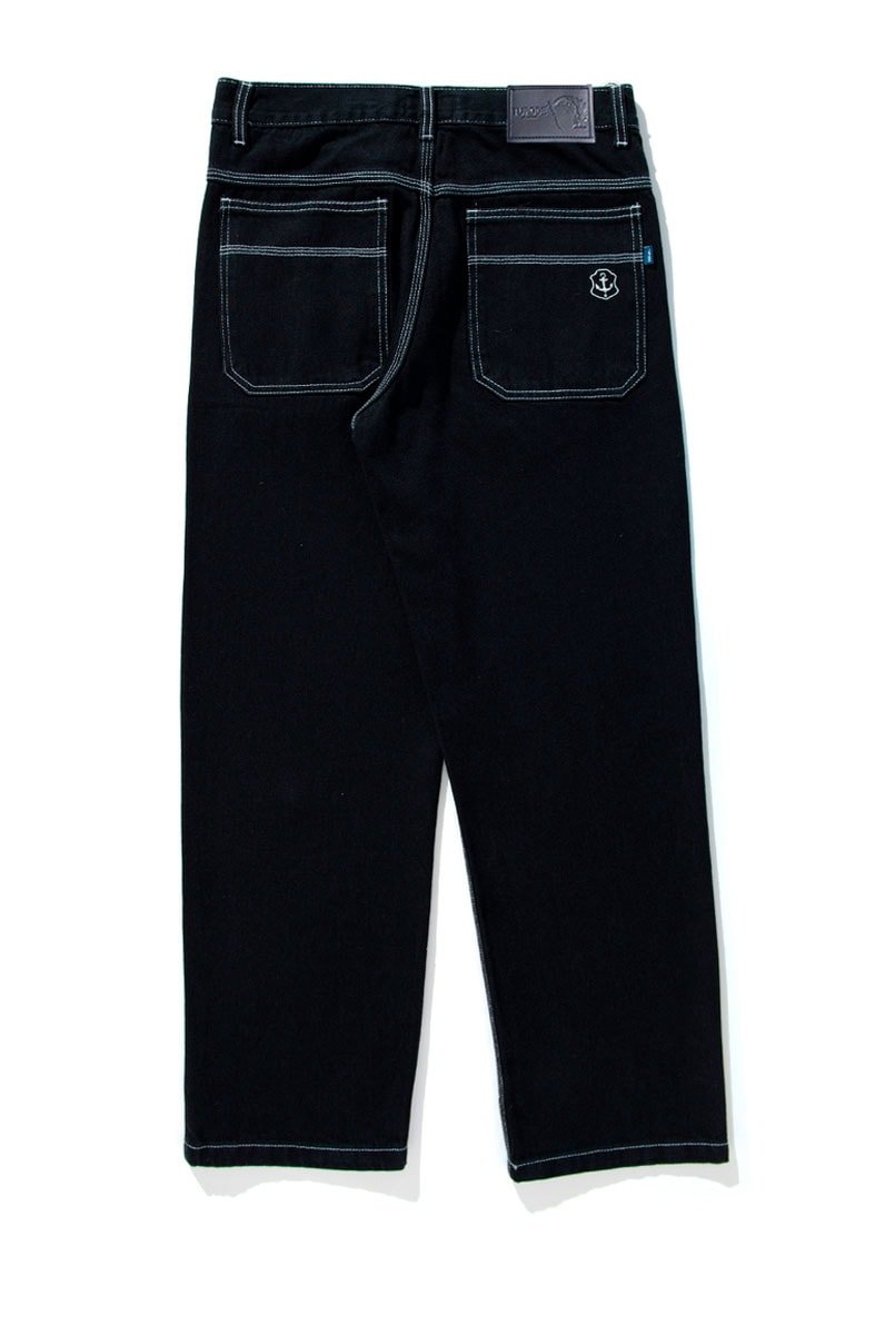 Calça TUPODE Jeans 678 Contraste Preta - NewSkull