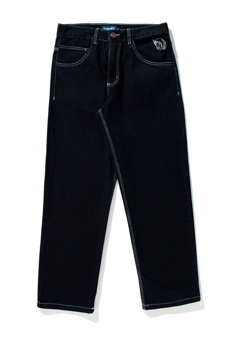 Calça TUPODE Jeans 678 Contraste Preta - NewSkull