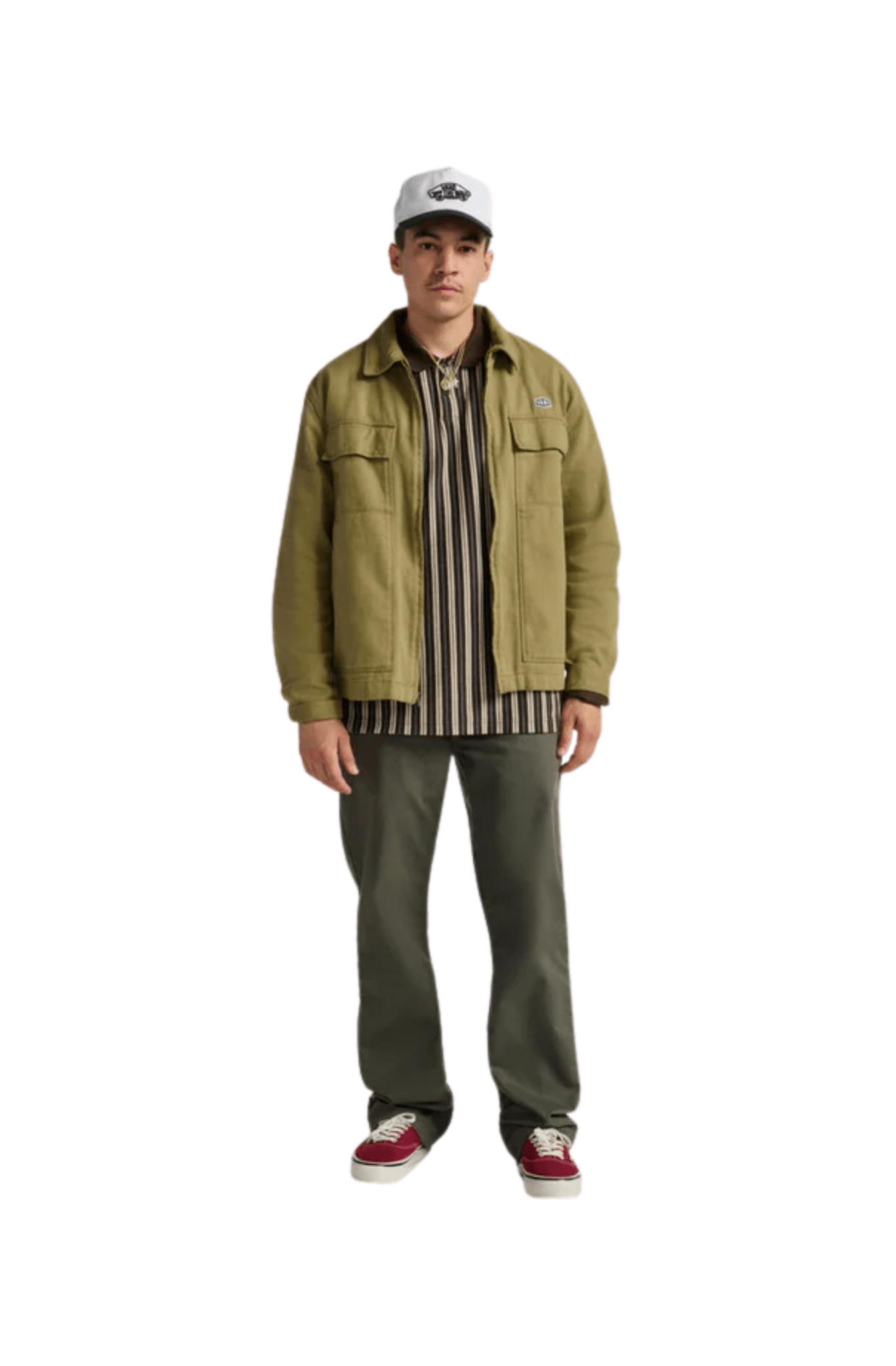 Calça Vans Chino Relaxed Authentic Grape Leaf Verde - NewSkull