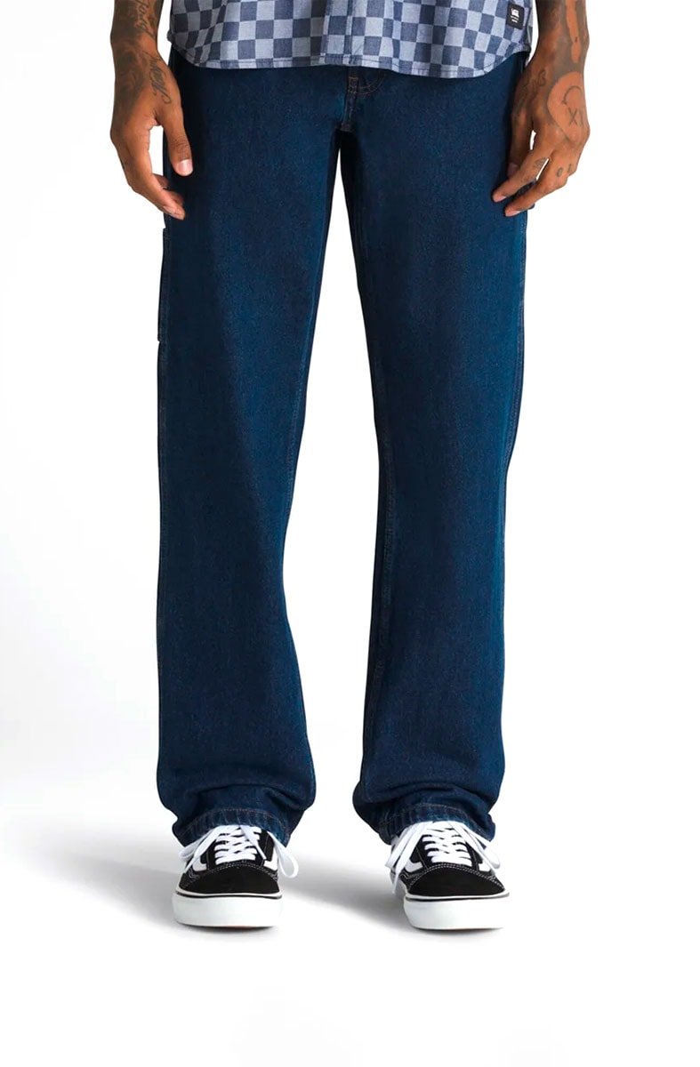 Calça Vans Denin Drill Chore Relaxed Carpenter Denim Pant Upland Azul - NewSkull